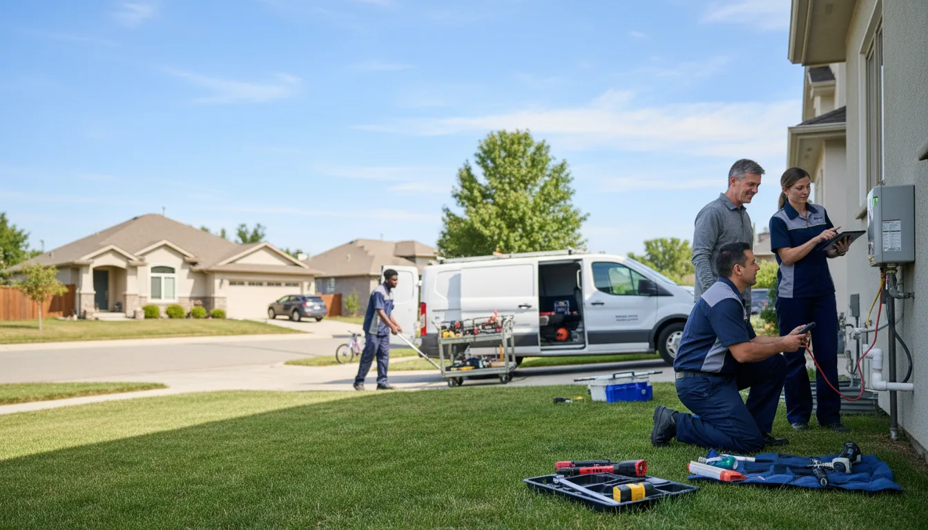 Tankless water heater service in Deanville, TX